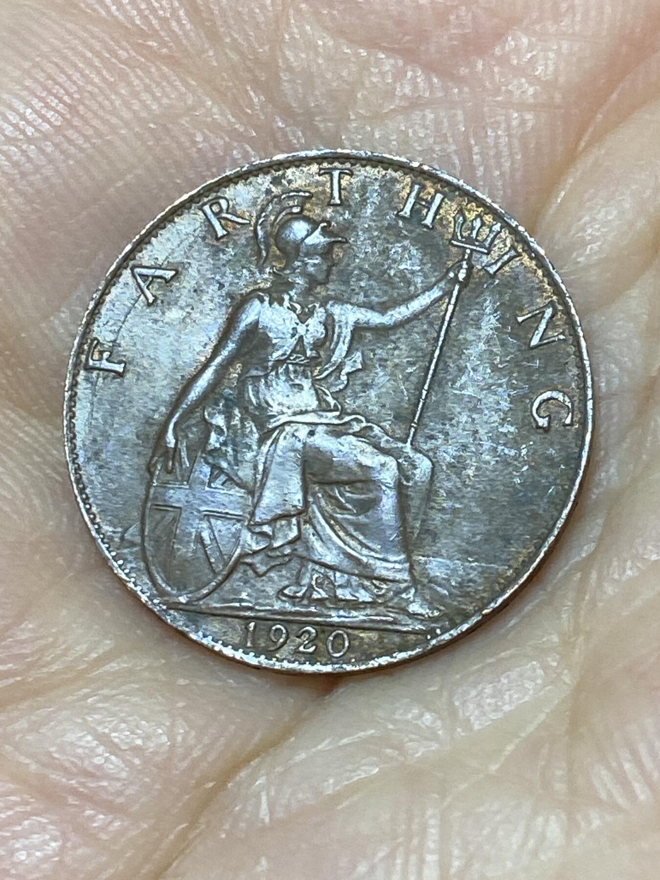 2025年第九十七场(总第一百二十三场）外国好品散币(免佣金) 英国🇬🇧1920年1法新(乔治五世第二版)