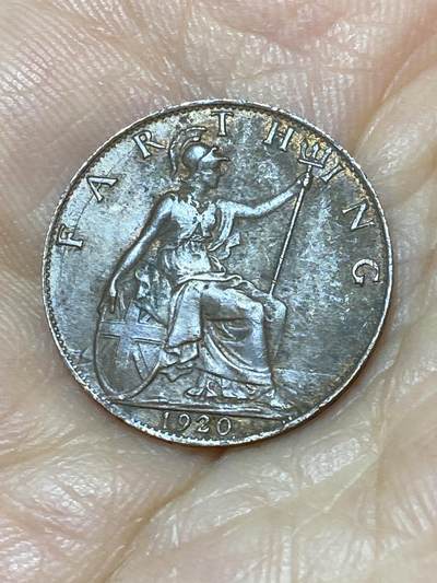 2025年第九十七场(总第一百二十三场）外国好品散币(免佣金) - 英国🇬🇧1920年1法新(乔治五世第二版)