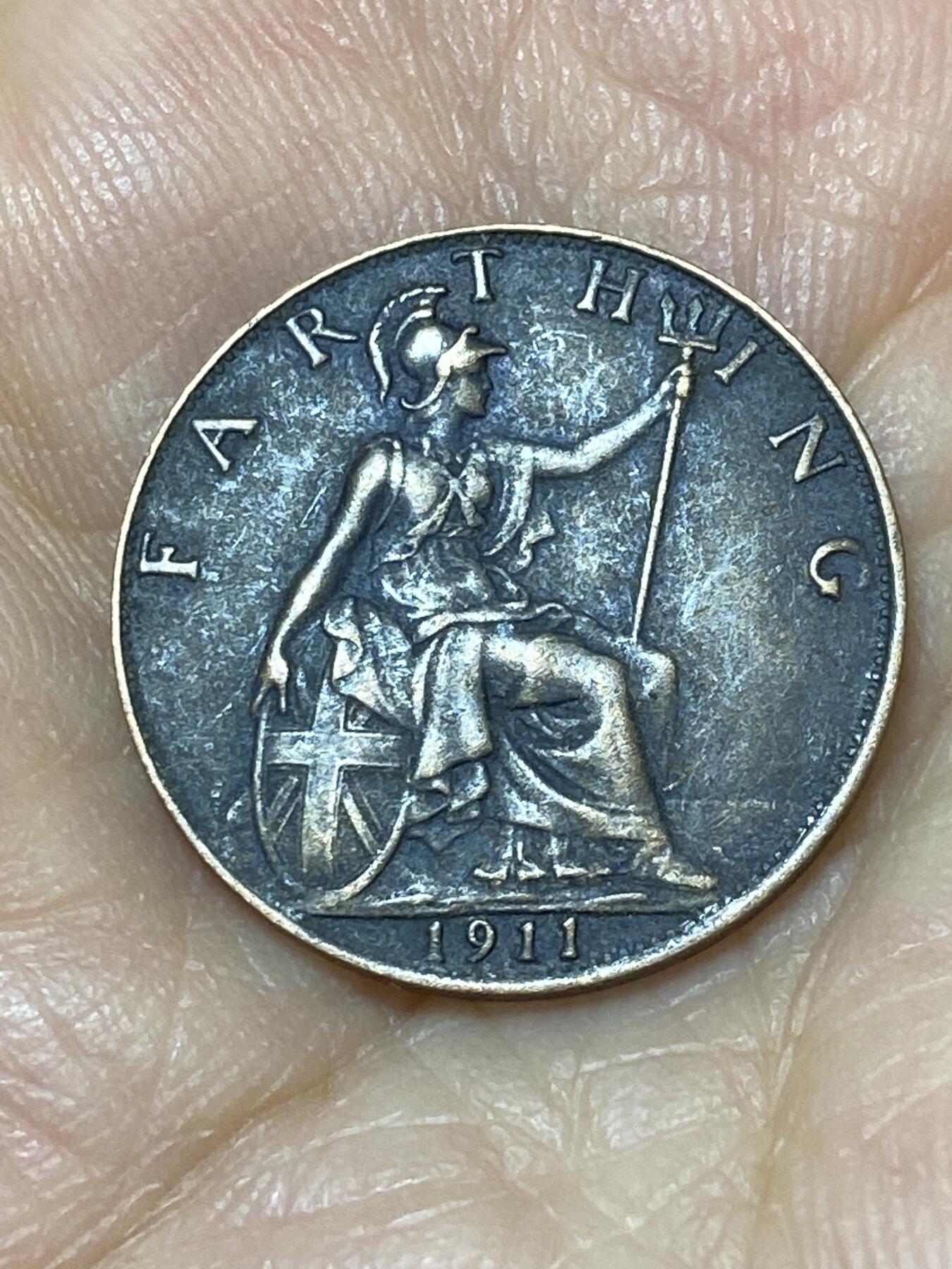 2025年第九十七场(总第一百二十三场）外国好品散币(免佣金) 英国🇬🇧1911年1法新(乔治五世加冕年，第一版首发年)
