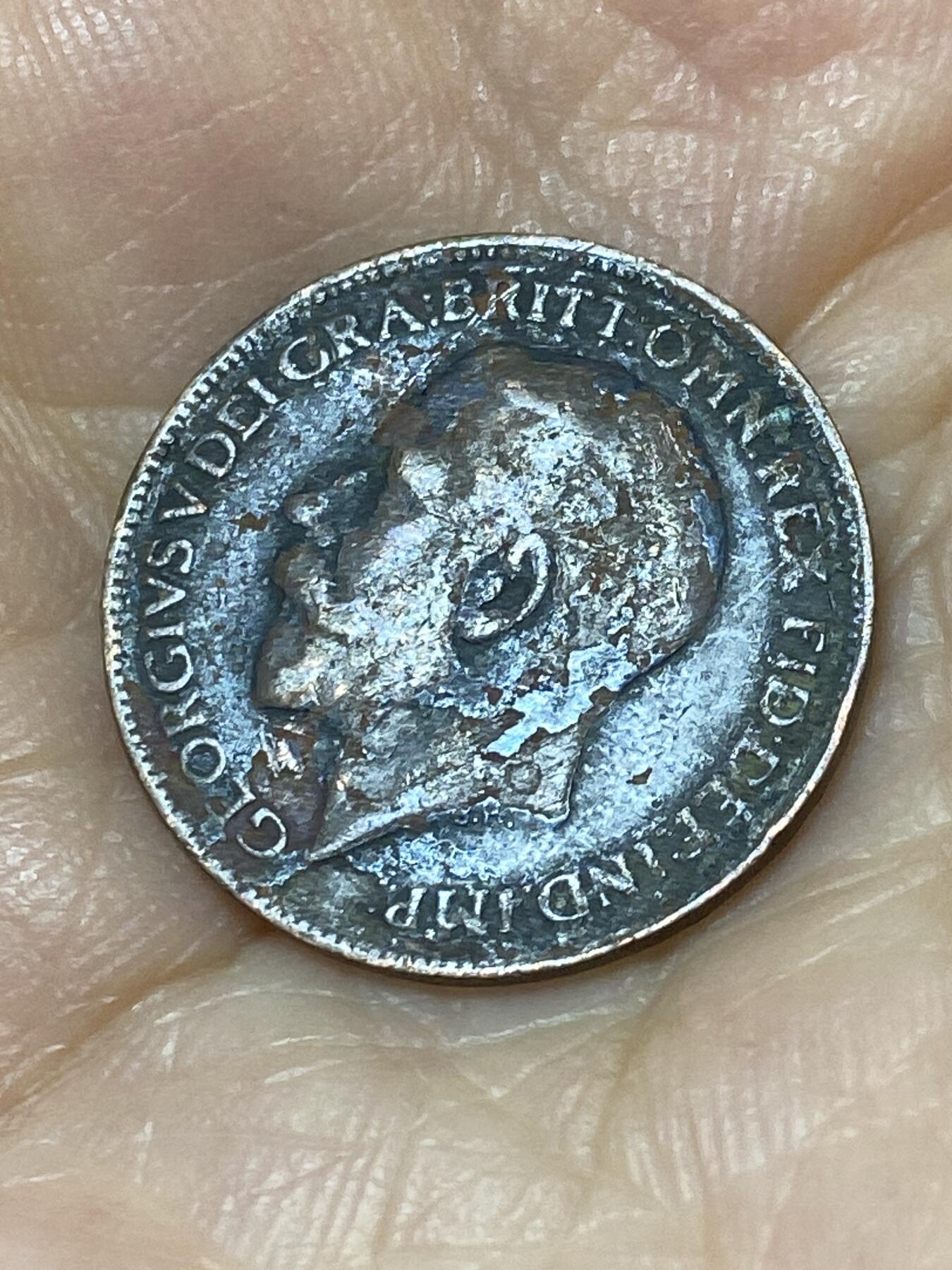 2025年第九十七场(总第一百二十三场）外国好品散币(免佣金) 英国🇬🇧1921年1法新(乔治五世第二版)