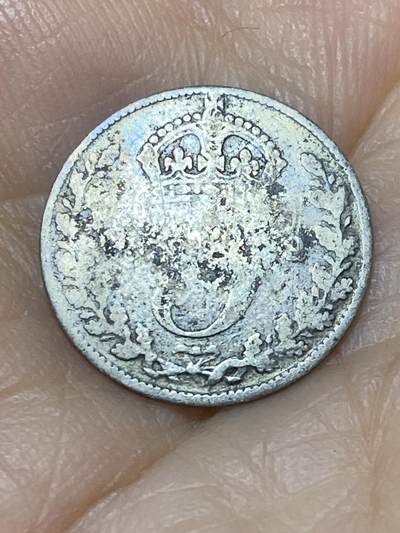 2025年第九十七场(总第一百二十三场）外国好品散币(免佣金) - 英国🇬🇧1892年3便士银币(维多利亚女王老年披纱，925银)