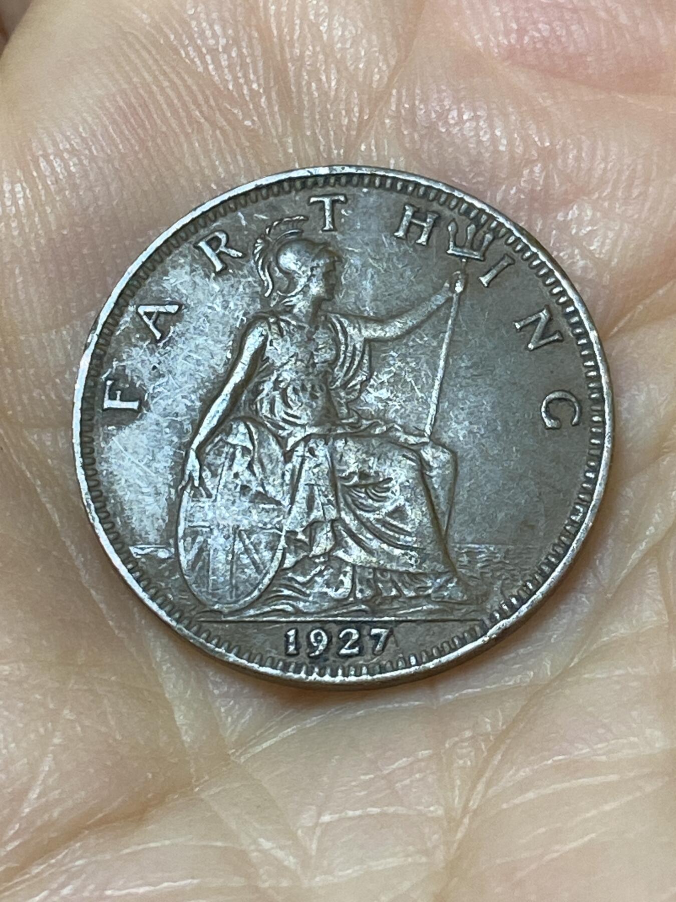 2025年第九十七场(总第一百二十三场）外国好品散币(免佣金) 英国🇬🇧1927年1法新(乔治五世第三版)