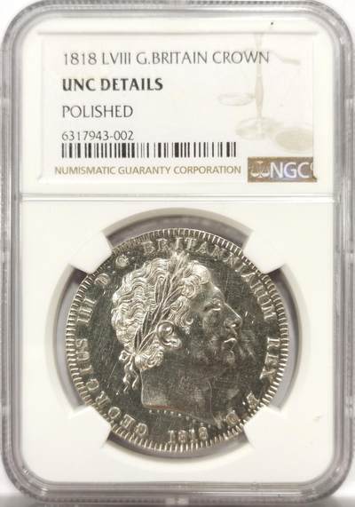 博洋堂“良辰美钰”中秋国庆双节精品专场暨第141期（全场包邮） - NGC UNC DETAILS 英国1818年乔治三世马剑银币
