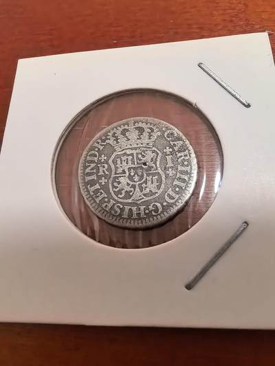 长老汇马年精选第十九场拍卖 1766西属墨西哥卡洛斯三世1里亚尔地球双柱银币，3.38克917银，克书XF40分150美金