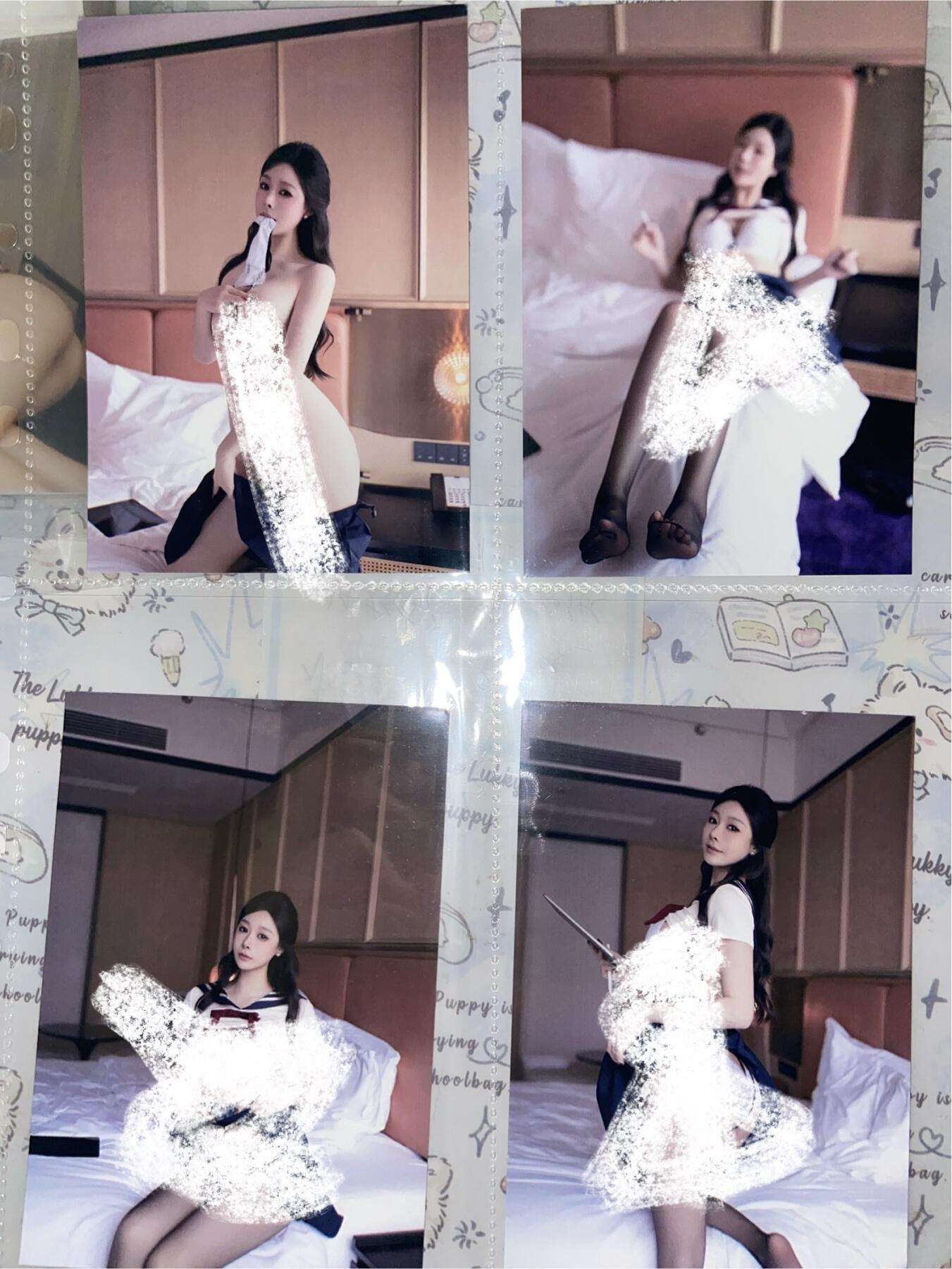 阳大大卡牌拍卖第73期（持续收拍品，周五晚上九点截拍，进群福利早知道） 小逗逗学生JK装写真 全套20张 A4大纸卡 带卡页