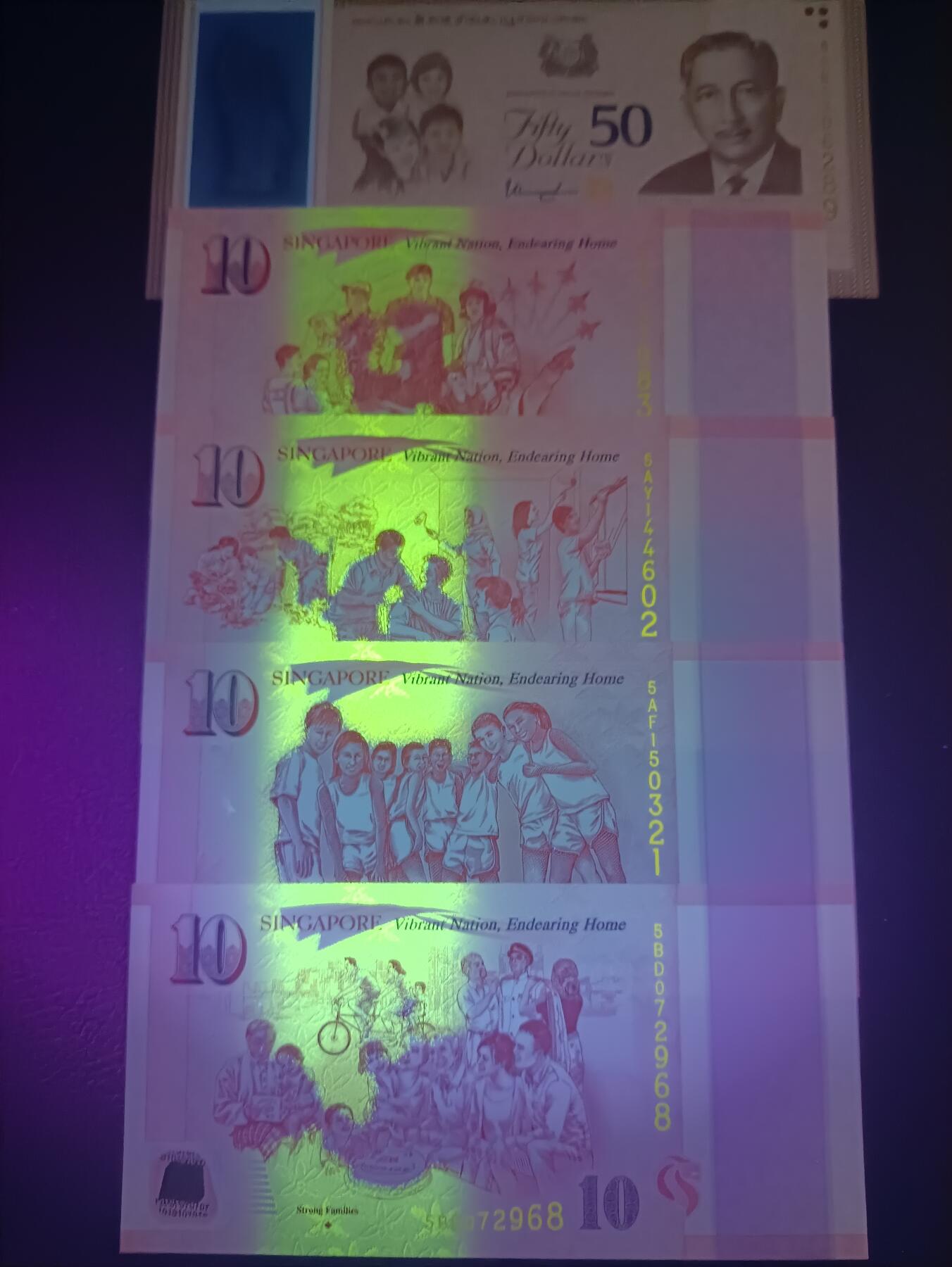 2025九月第四期（总194期） 新加坡纪念钞批量五张UNC