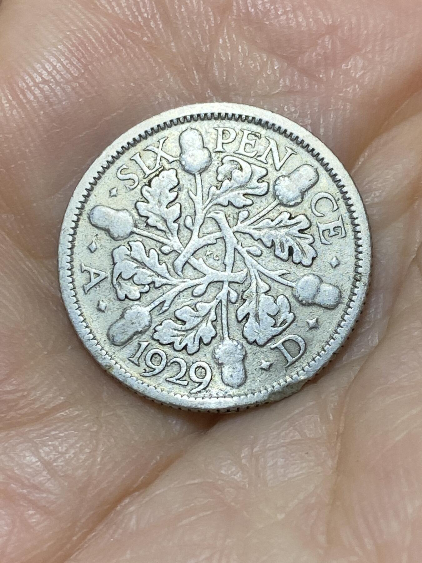 2025年第九十七场(总第一百二十三场）外国好品散币(免佣金) 英国🇬🇧1929年6便士银币(乔治五世第五版，500银)
