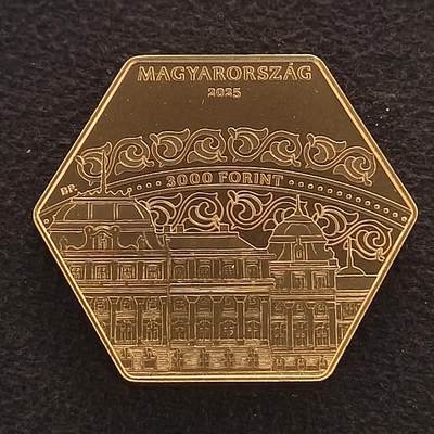 【全场包邮】纯粹捡漏拍463场-大量精品持续更新 - 匈牙利2025年3000福林“国家豪斯曼计划”红十字会旧总部六角形纪念币