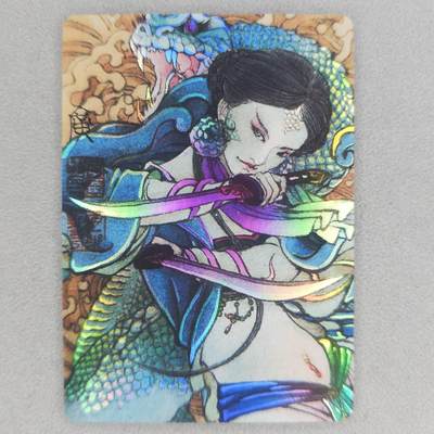 龙虎卡牌第五十六场 小浣熊 趣卡社五虎 百里亲签 万享盲盒（无佣金，满120包邮，周六晚上结拍，欢迎送拍） - 彩闪卡 启读 李广-小青