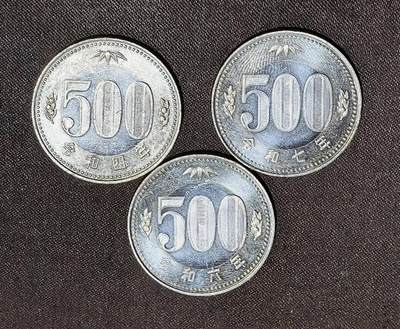 北京马甸外国币专卖第144期，外国币专场，陆续上拍，欢迎关注 - 令和四，六，七年500日元