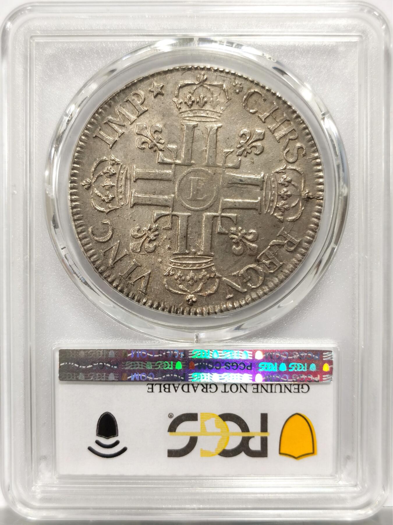 博洋堂“良辰美钰”中秋国庆双节精品专场暨第141期（全场包邮） PCGS AU 法国1690年太阳王路易十四埃居8L版大银 压铸十足 打制清晰到位 深彩包浆 早期少见版别