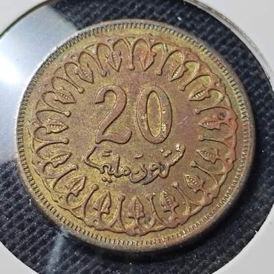 KK钱币收藏小铺 第349场 2月预留时间 周末发货 - 1960 突尼斯20米利姆