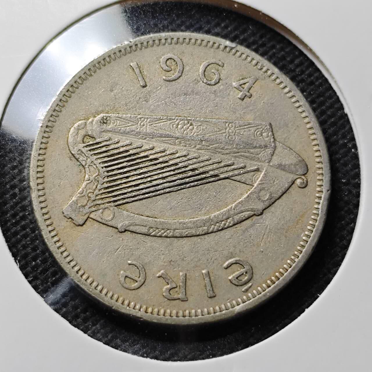 KK钱币收藏小铺 第349场 2月预留时间 周末发货  1964爱尔兰2先令