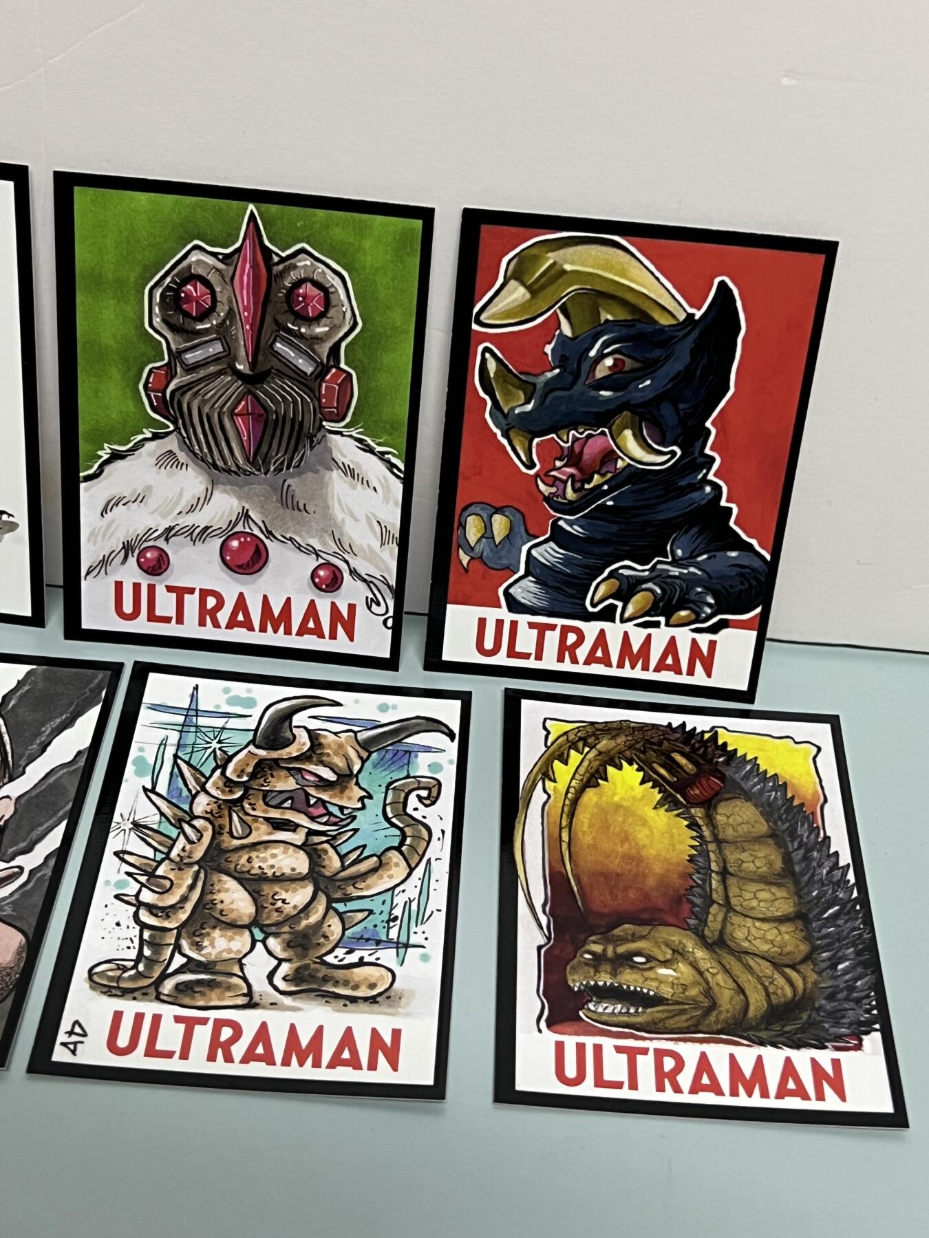 零元拍：RRParks Ultraman 归来的奥特曼 杰克奥特曼  圆谷公司 杰克奥特曼  手绘复刻卡 超人气怪兽很多 非常稀有 大比例 7张一起拍！编号见卡背 