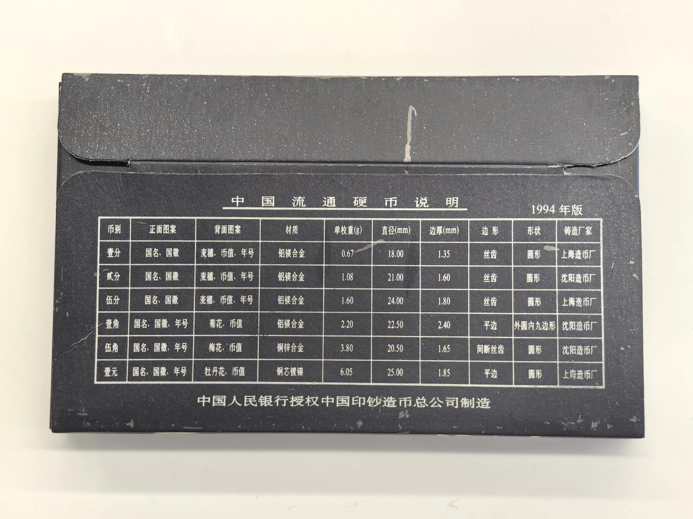 博洋堂“良辰美钰”中秋国庆双节精品专场暨第141期（全场包邮） 中国硬币1994年普制套装，分币未公开发行，发行量仅28万，整体品相一流，无养护