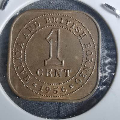 沼泽如烟--第852场 - 英属马来亚婆罗洲1956年一分
