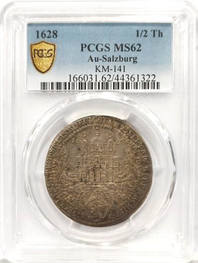 博洋堂“良辰美钰”中秋国庆双节精品专场暨第141期（全场包邮） - PCGS MS62 萨尔茨堡1628年1/2泰勒，不太常见的品种，一色好包浆