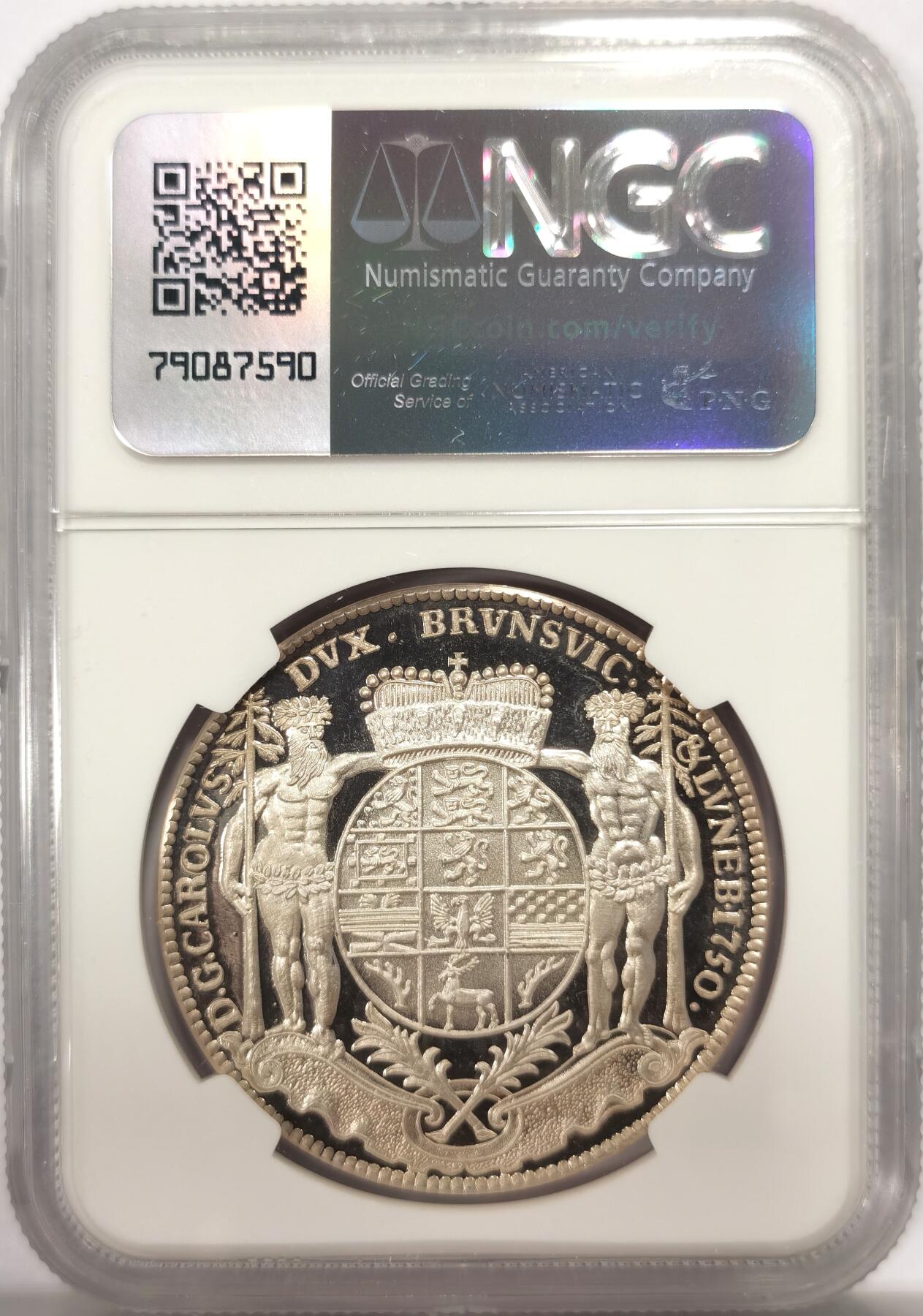 博洋堂“良辰美钰”中秋国庆双节精品专场暨第141期（全场包邮） NGC PF67UC 德国布伦瑞克-吕讷堡1750年矿业1泰勒银币(1973年后铸)