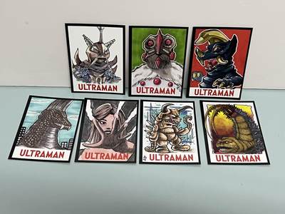 零元拍：RRParks Ultraman 归来的奥特曼 杰克奥特曼  圆谷公司 杰克奥特曼  手绘复刻卡 超人气怪兽很多 非常稀有 大比例 7张一起拍！编号见卡背  - 零元拍：RRParks Ultraman 归来的奥特曼 杰克奥特曼  圆谷公司 杰克奥特曼  手绘复刻卡 超人气怪兽很多 非常稀有 大比例 7张一起拍！编号见卡背 