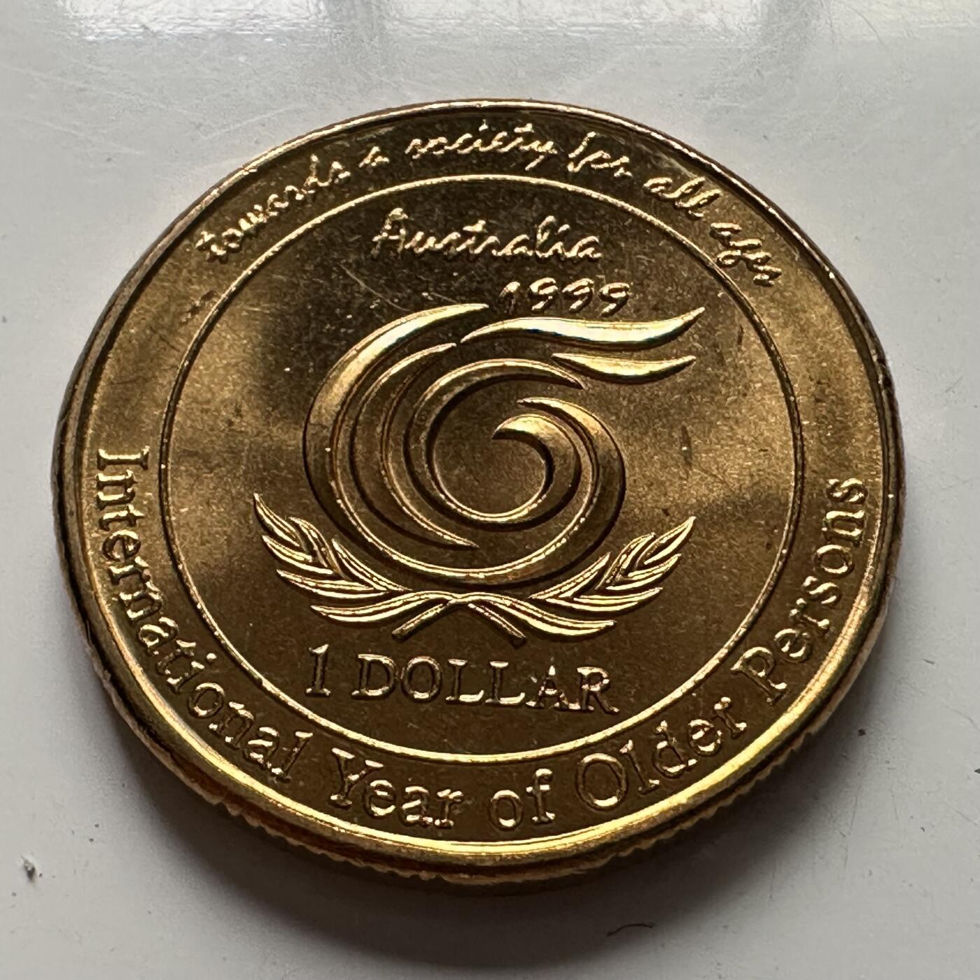 🌹外币初藏🌹🐯2025年第107场  每周二四六晚8️⃣点 接代拍 澳大利亚1999年¥1纪念币