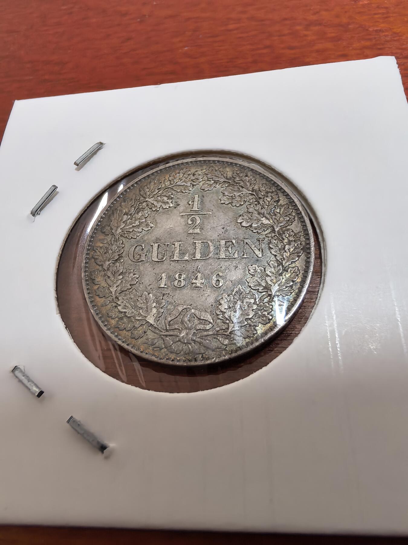 长老汇蛇年精选第五十三场拍卖 1846德国巴伐利亚利奥波德一世1/2古尔登银币，克书60分170美金