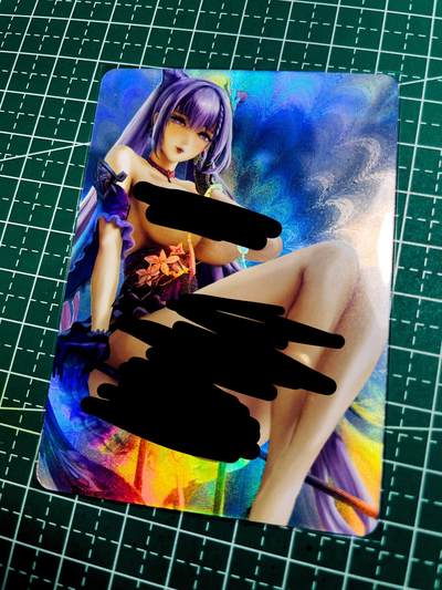 【关注参拍有赠卡】显眼宝33期  9.26日晚21:50结束 - 原神系列卡（绝无仅有）   刻晴艺术卡  共1张      折光彩闪   大卡尺寸  63*88