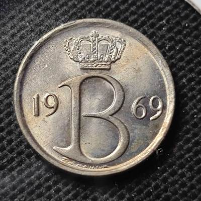 KK钱币收藏小铺 第349场 2月预留时间 周末发货 - 1969比利时25分 好品