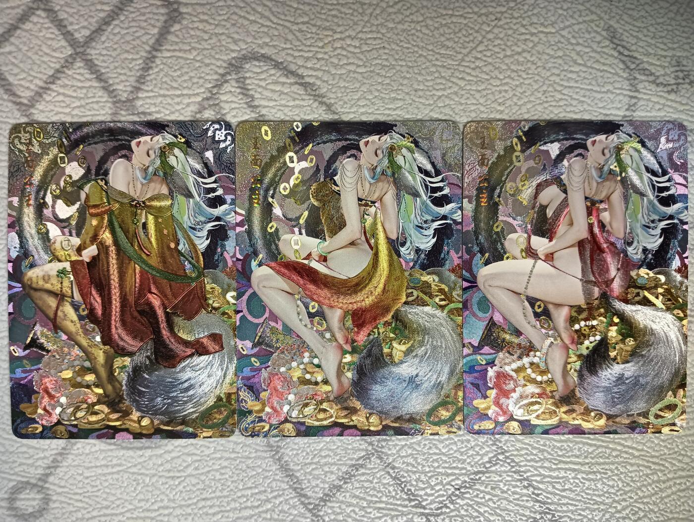 花开卡拍第40期（9月28号周日截拍，品控勿拍!!!拍品不寄存，运费5元，自制卡难免瑕疵，可能存在轻微撞角爆边等出厂瑕疵，品控介意勿拍！） 燎原幻西游 玉面公主 粗闪三渐变