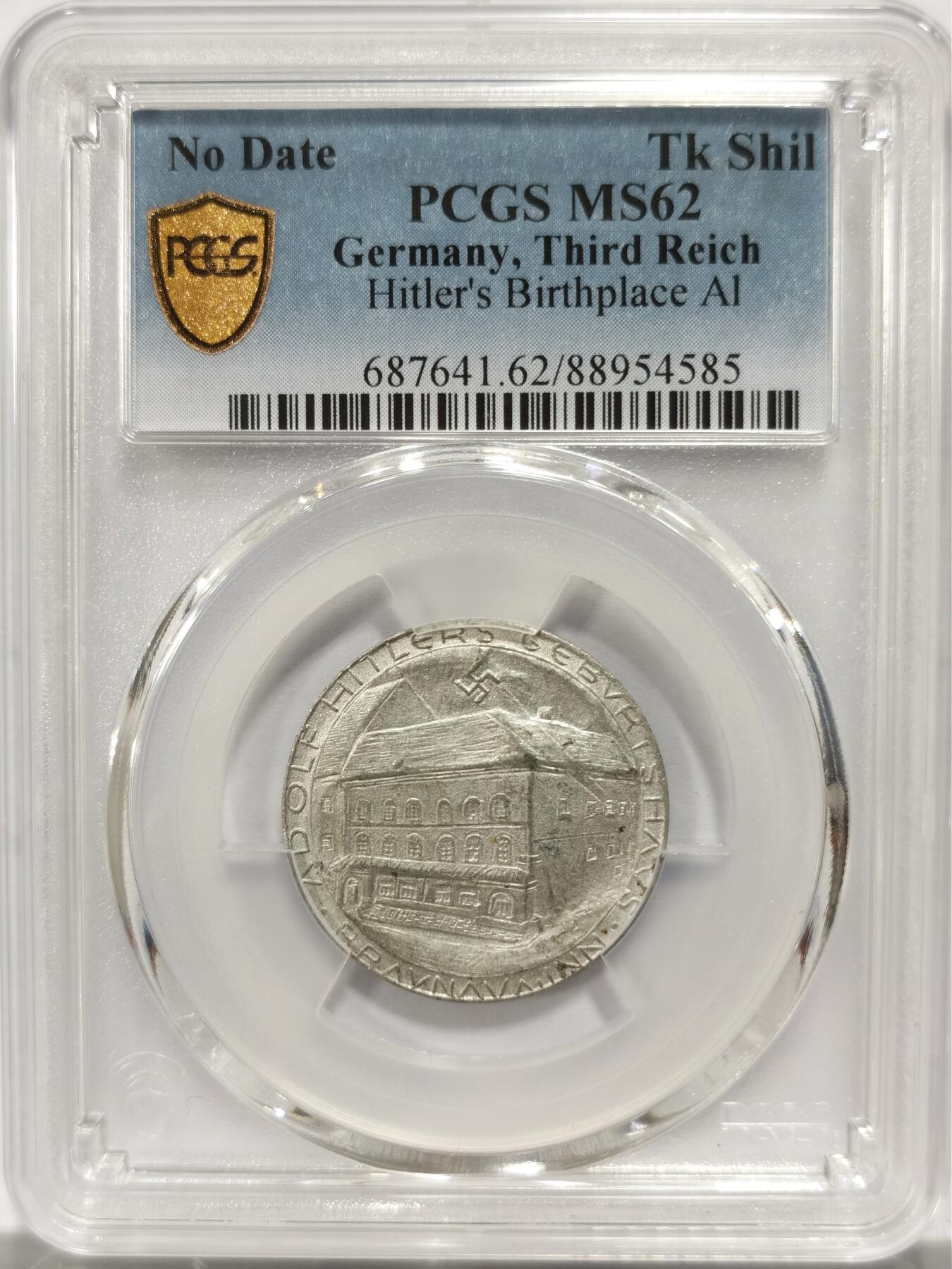 博洋堂“良辰美钰”中秋国庆双节精品专场暨第141期（全场包邮） PCGS MS62 元首出生地纪念1先令代用币，国内首见品种！现在元首代用币涨了3倍不止。好品越来越少的品种！