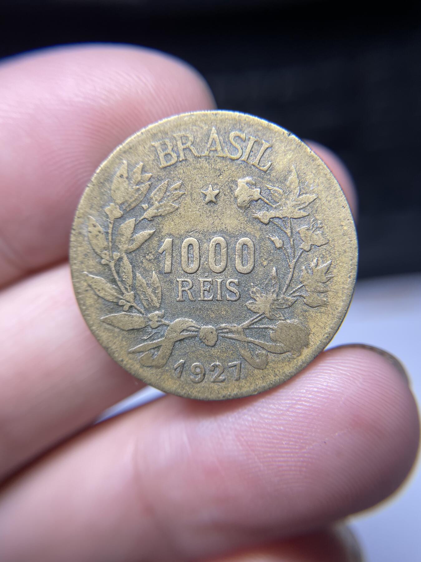 2025年集古藏今外币拍卖第九期-第3场—（总第273拍），可以寄存60天，满160元包邮。 1927年巴西1000瑞斯