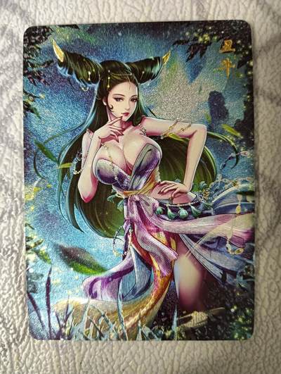 花开卡拍第40期（9月28号周日截拍，品控勿拍!!!拍品不寄存，运费5元，自制卡难免瑕疵，可能存在轻微撞角爆边等出厂瑕疵，品控介意勿拍！） - 燎原解语花生肖 粗闪特卡 丑牛