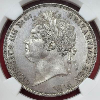 凡希社世界钱币微拍月度大拍（2025/09） - 荐！1821英国乔四马剑大银NGC-MS63，英伦灰彩，淡色包浆下呈现迷人的金属质感，实物上手更赞，略低评。（附视频）