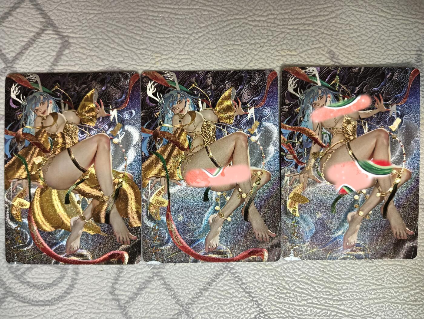 花开卡拍第40期（9月28号周日截拍，品控勿拍!!!拍品不寄存，运费5元，自制卡难免瑕疵，可能存在轻微撞角爆边等出厂瑕疵，品控介意勿拍！） 燎原幻西游 鹿力大王 粗闪三渐变
