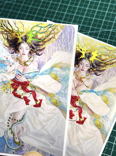 【关注参拍有赠卡】显眼宝33期  9.26日晚21:50结束 - 燎原卡牌焱卡文化妖姬传 龙女 龙角超炫 幻彩普卡一对 2张