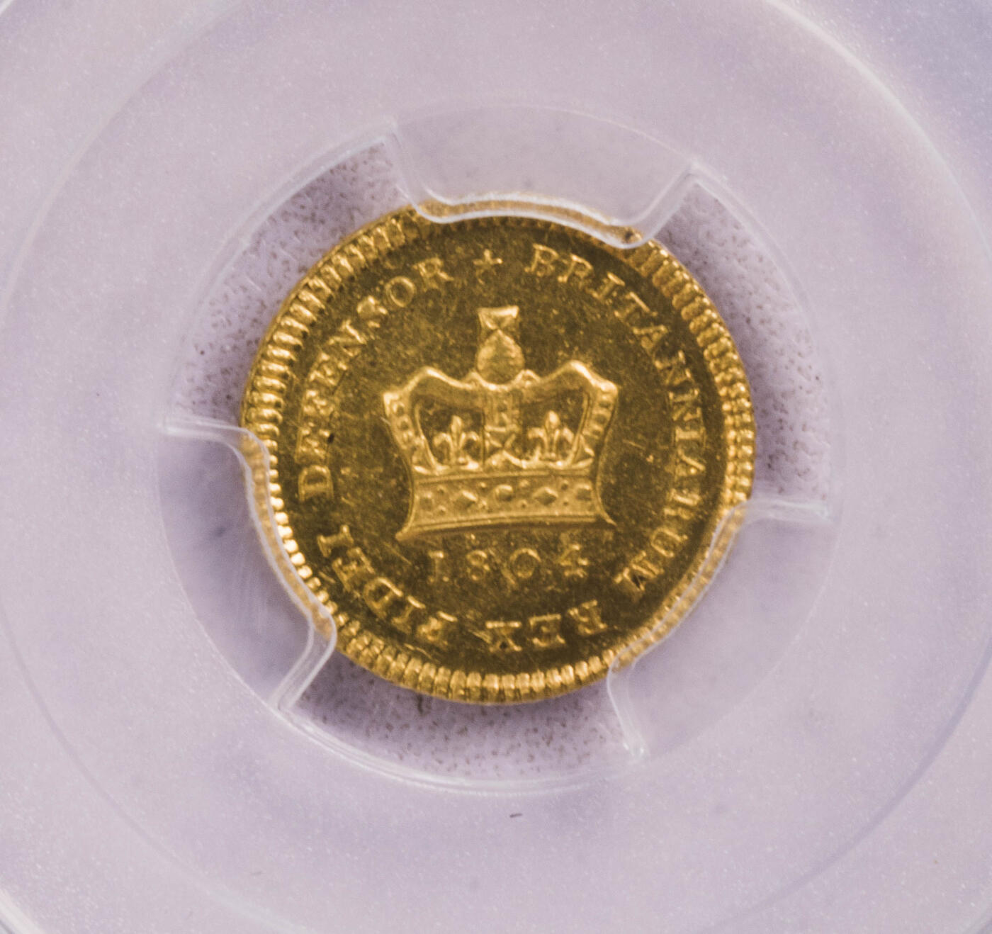 PCGS-MS62 1804英国乔三1/3几尼金币 第四名