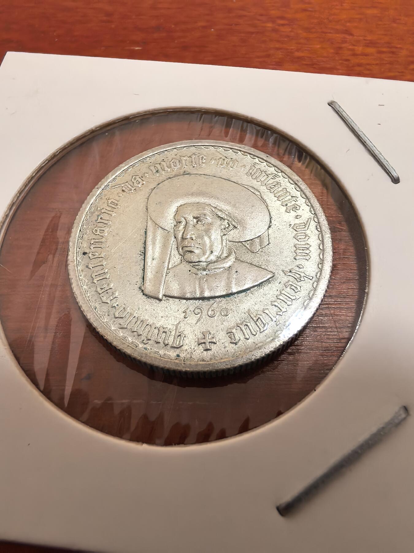 长老汇蛇年精选第五十三场拍卖 1960葡萄牙亨利王子逝世500周年5埃斯库多斯银币两枚，7克，800银