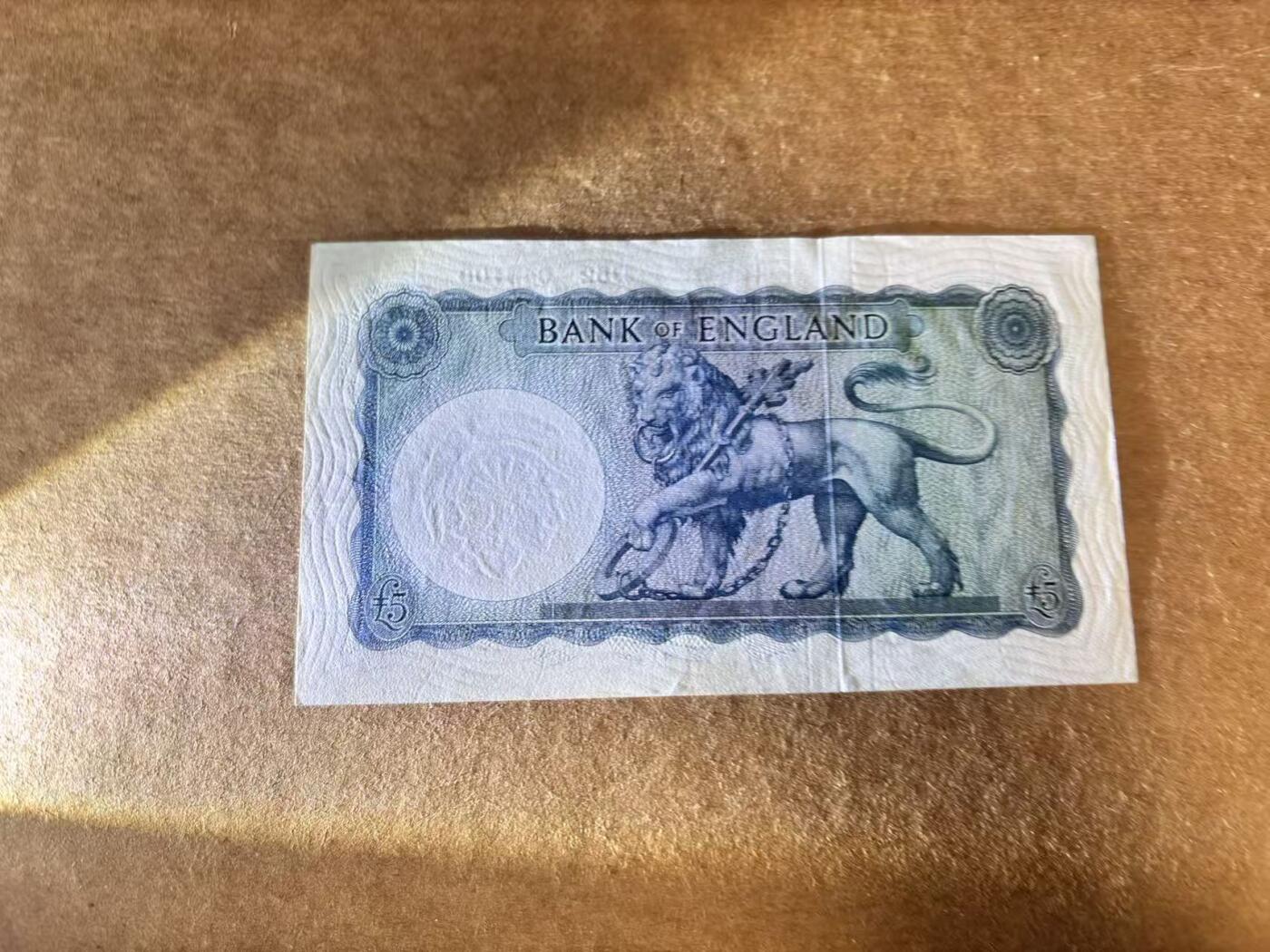 【Blue Auction】世界纸币精拍第731期——18级TOP拍卖/信誉/品质/专业/高效💫 英国 B序列5镑 XF品相 