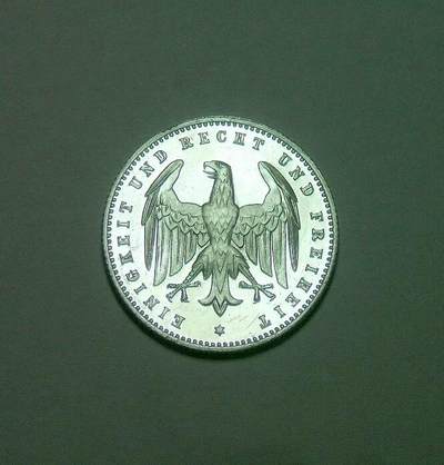 【旋风钱币】10月4日19:00准时开拍 精美欧洲币章 第三帝国货币等 全场包邮！ 德国魏玛1923年200马克 精制PROOF版 稀少难得