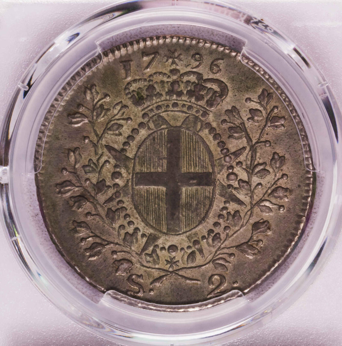 PCGS-AU58 1796马耳他骑士团2斯库多大银 唯一亚军