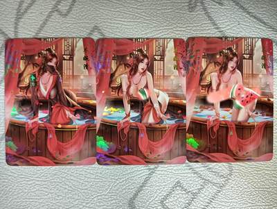 花开卡拍第40期（9月28号周日截拍，品控勿拍!!!拍品不寄存，运费5元，自制卡难免瑕疵，可能存在轻微撞角爆边等出厂瑕疵，品控介意勿拍！） - 青鸾殿天龙八部 木婉清 彩闪三渐变