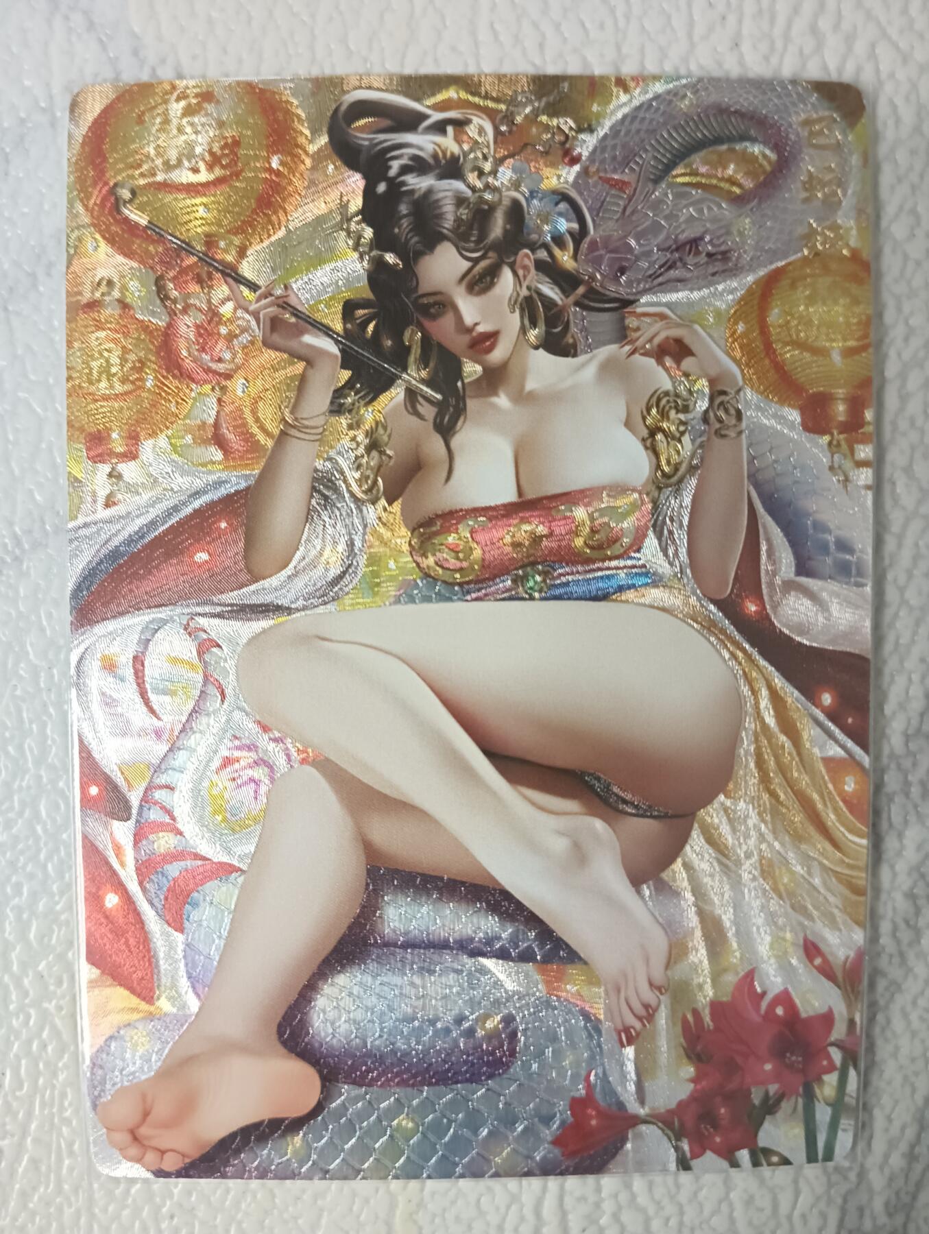 花开卡拍第40期（9月28号周日截拍，品控勿拍!!!拍品不寄存，运费5元，自制卡难免瑕疵，可能存在轻微撞角爆边等出厂瑕疵，品控介意勿拍！） 卡玩帕克 巳蛇姬 粗闪 编号1285