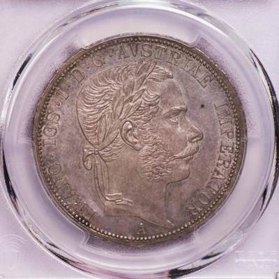 PCGS-MS65 1866奥地利弗朗茨约瑟夫大头版2福林大银币 - PCGS-MS65 1866奥地利弗朗茨约瑟夫大头版2福林大银币