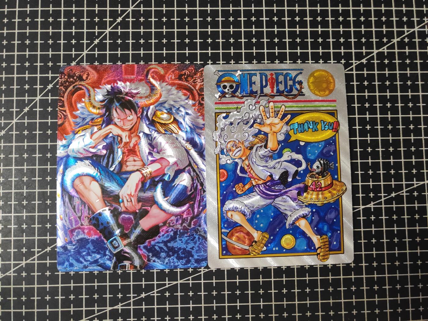 铃鹿第八期（提示一：自制卡难免瑕疵，可能存在撞角爆边等出厂瑕疵，介意慎拍；提示二：参拍请慎重，跑单押金不退的）） 奇点路飞粗闪对卡