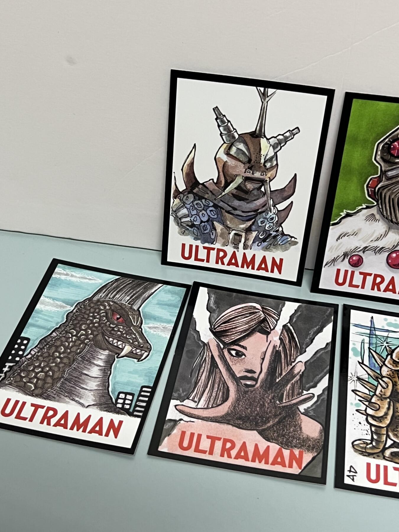 零元拍：RRParks Ultraman 归来的奥特曼 杰克奥特曼  圆谷公司 杰克奥特曼  手绘复刻卡 超人气怪兽很多 非常稀有 大比例 7张一起拍！编号见卡背 