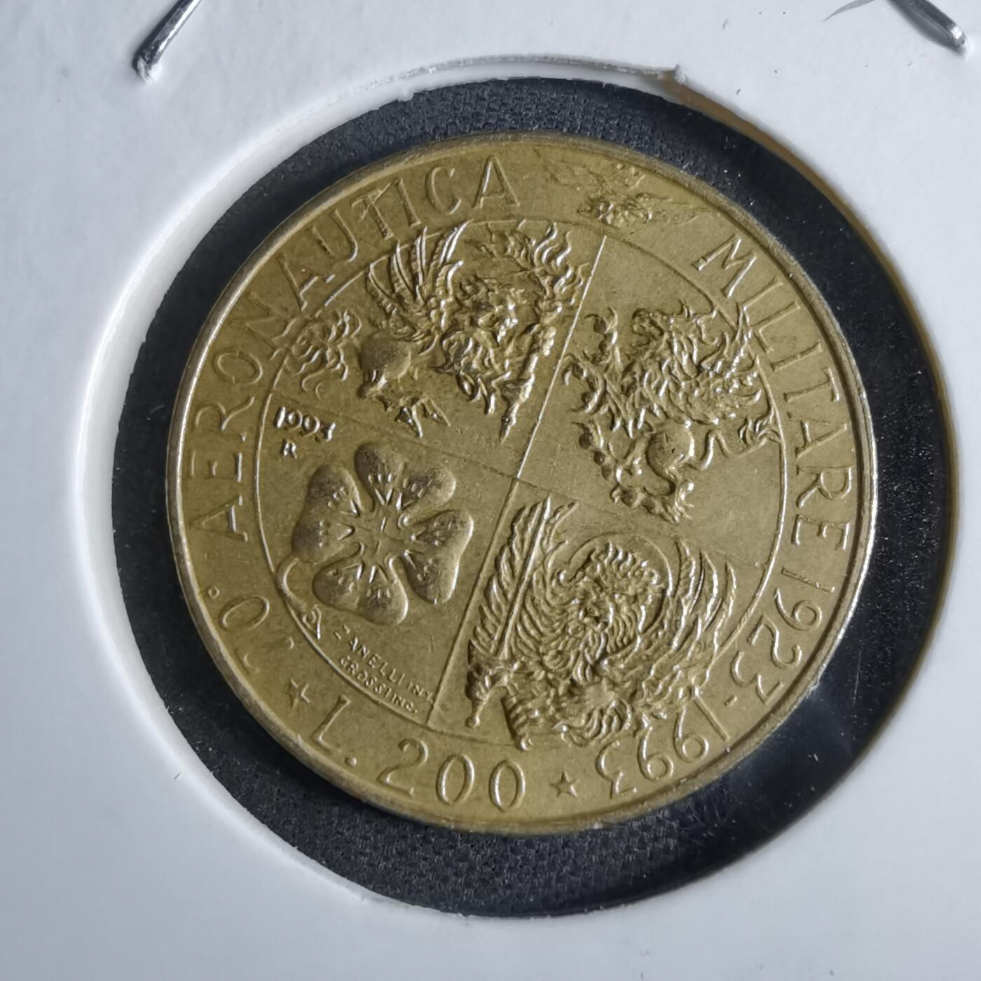 沼泽如烟--第853场 意大利1993年200里拉纪念币