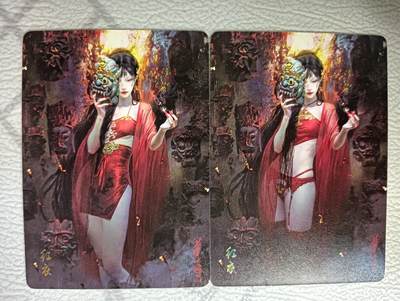 花开卡拍第40期（9月28号周日截拍，品控勿拍!!!拍品不寄存，运费5元，自制卡难免瑕疵，可能存在轻微撞角爆边等出厂瑕疵，品控介意勿拍！） - 燎原刷子妖姬传 红衣双服饰 普卡