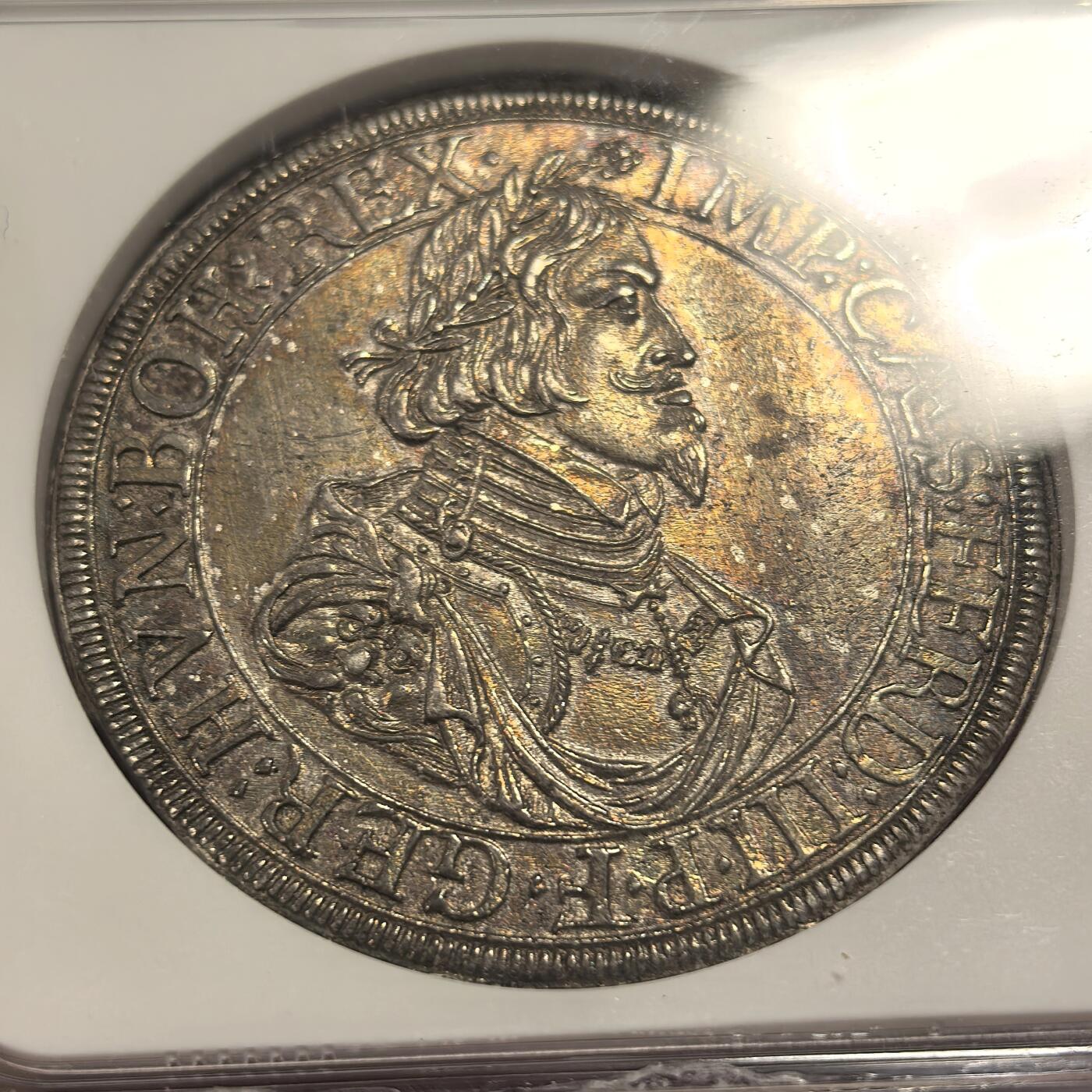 博洋堂“良辰美钰”中秋国庆双节精品专场暨第141期（全场包邮） NGC MS61 德国奥格斯堡1641年 DAV-5039 景观1泰勒，金色包浆，打制有力，值得收藏