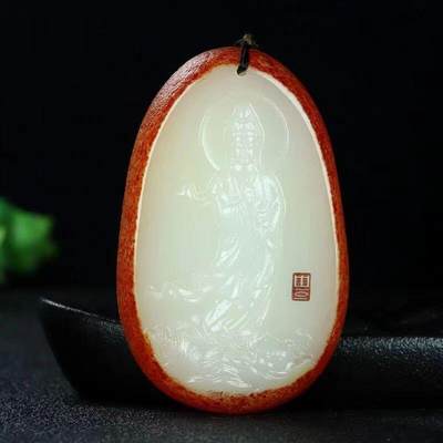 阿富汗白玉石 观音吊坠 - 阿富汗白玉石 观音吊坠