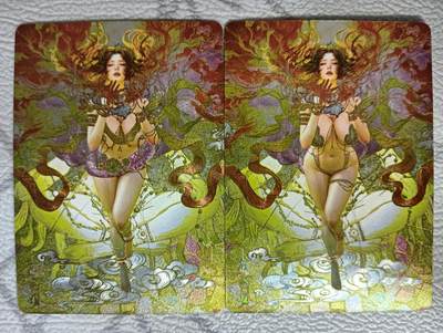花开卡拍第40期（9月28号周日截拍，品控勿拍!!!拍品不寄存，运费5元，自制卡难免瑕疵，可能存在轻微撞角爆边等出厂瑕疵，品控介意勿拍！） - 燎原 焱卡文化 人间传 尤三姐双服饰 粗闪