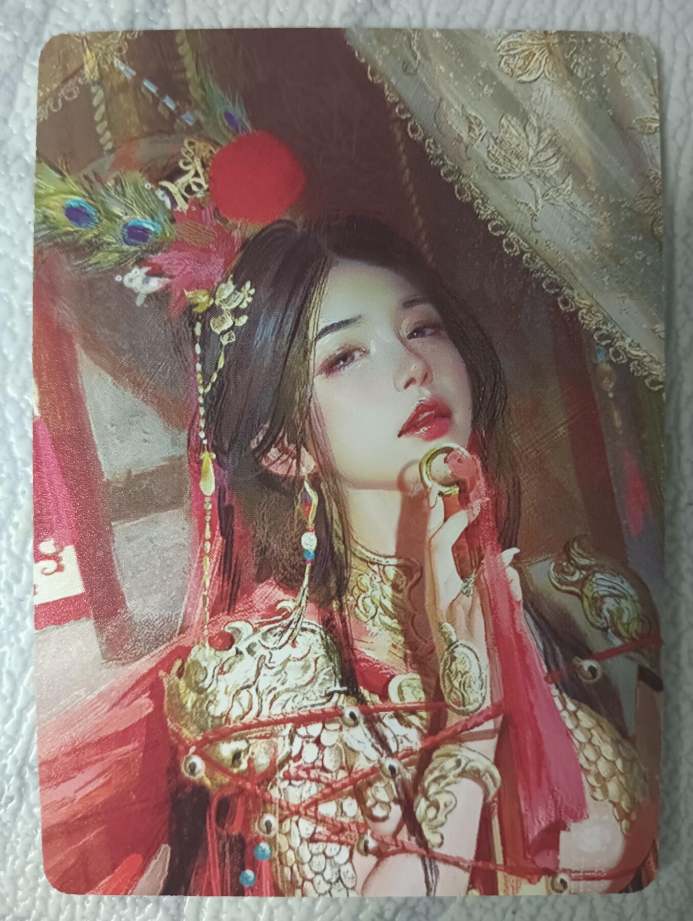 花开卡拍第40期（9月28号周日截拍，品控勿拍!!!拍品不寄存，运费5元，自制卡难免瑕疵，可能存在轻微撞角爆边等出厂瑕疵，品控介意勿拍！） 燎原刷子 扈三娘近景普卡